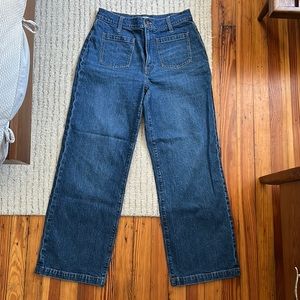 Madewell The Perfect Vintage Wide-Leg Jean in Patch Pocket like new size 29